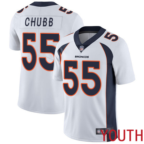 Youth Denver Broncos #55 Bradley Chubb White Vapor Untouchable Limited Player Football NFL Jersey->denver broncos->NFL Jersey